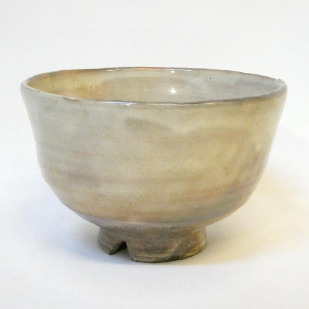 十二代 田原陶兵衛作 萩茶碗 割高台 萩焼 隠れニュウあり 茶道具 共箱