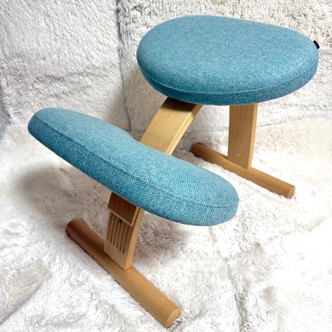 【美品】バランスチェア イージー balans Easy ネイビー　リボ