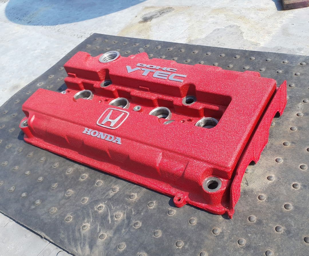 B16A B16B B18C ヘッドカバー 結晶塗装 カムプーリーカバーカット