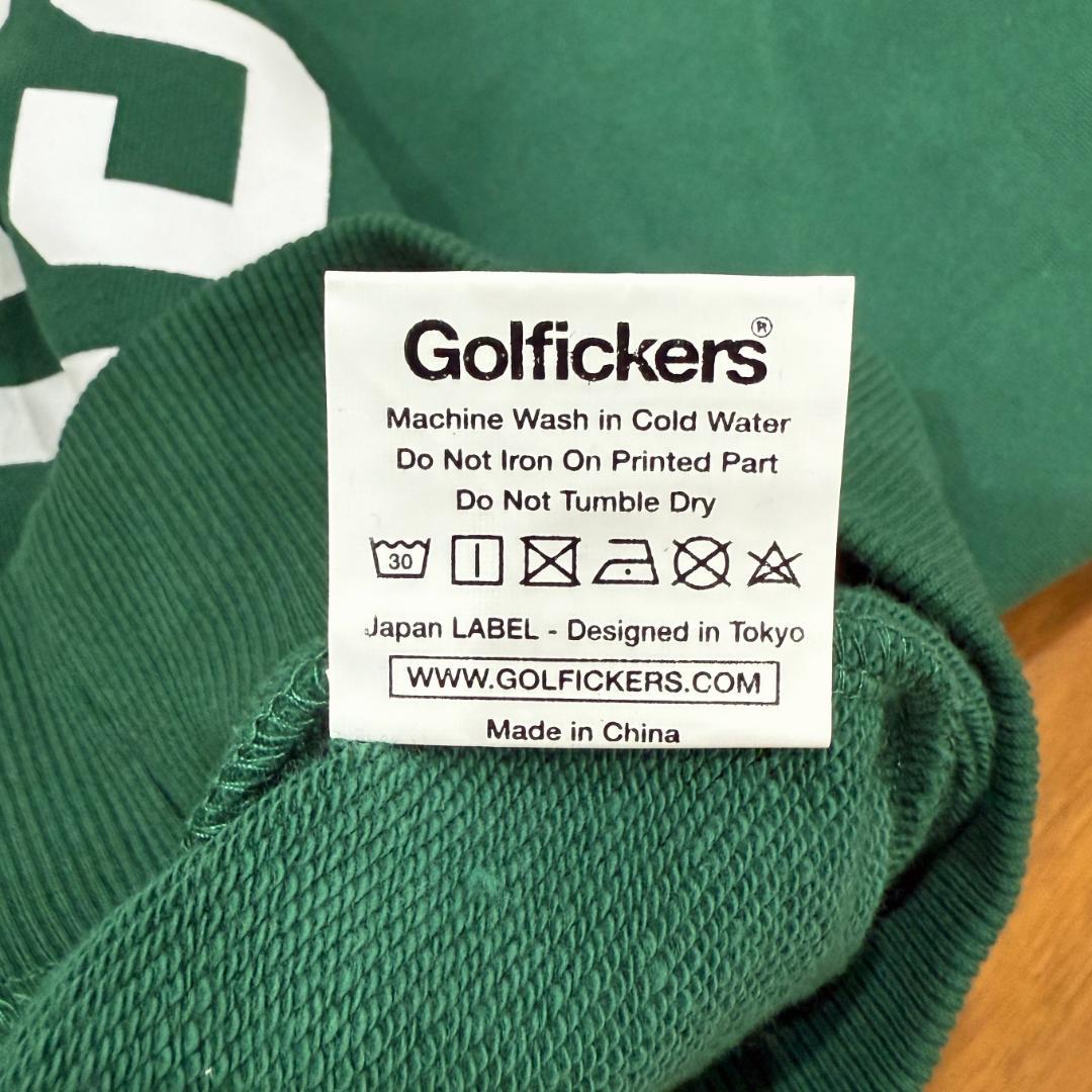 【新品・未使用】GOLFICKERS グリーン 長袖ポロシャツ Lサイズ