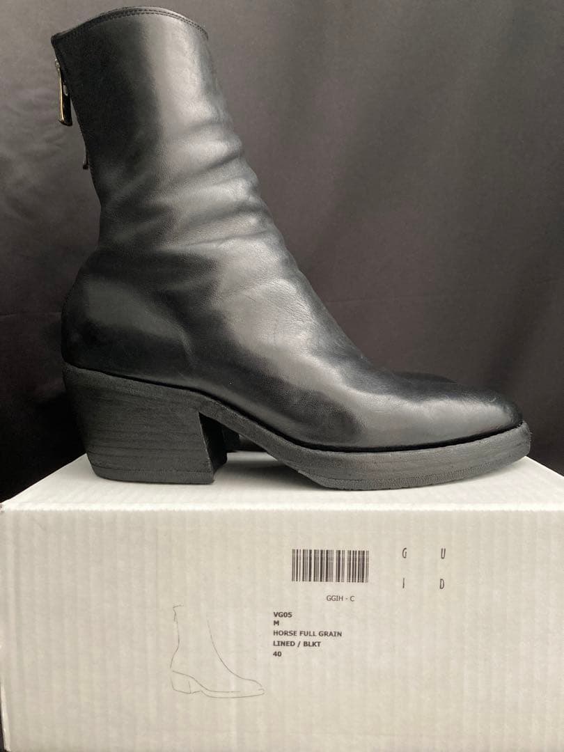 試着のみ　希少　GUIDI VG05 ホースフルグレイン　ポインテットトゥブーツ