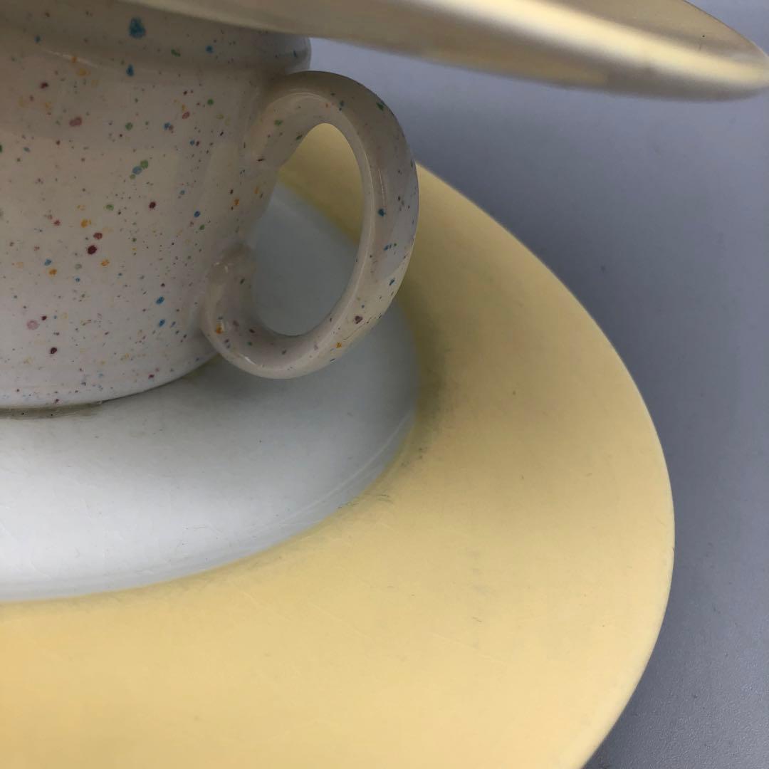 オランダHEMAアンティーク三段ティーカッププレート飾りスタンドビンテージ陶器