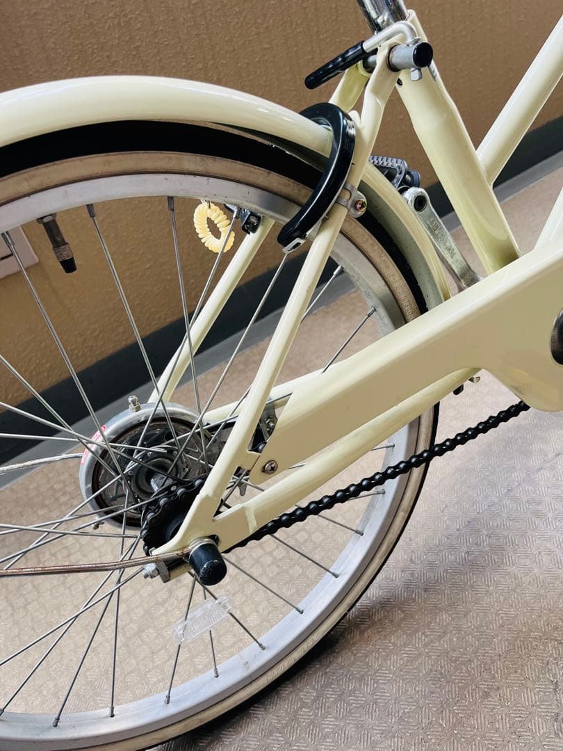 20インチ　子供用自転車　クリーム色