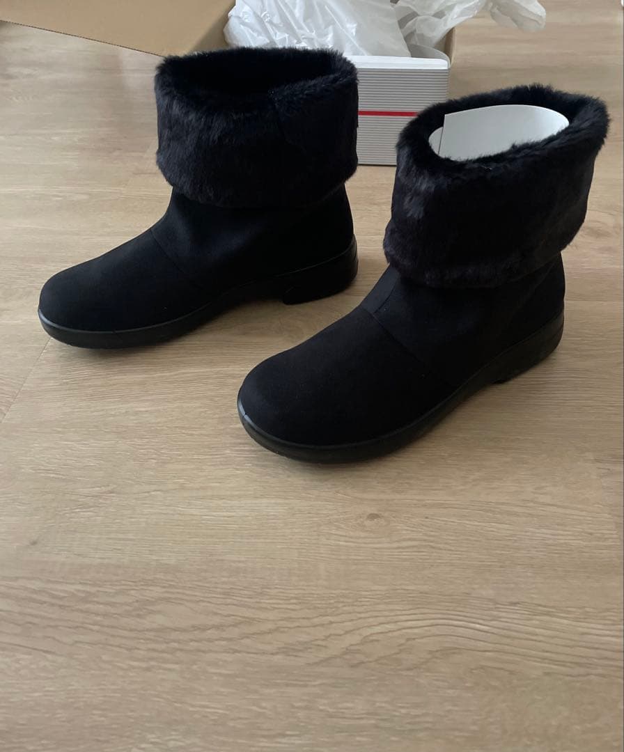 TOP DRYレディース ショートブーツ ゴアテックス TDY3911 黒ファー