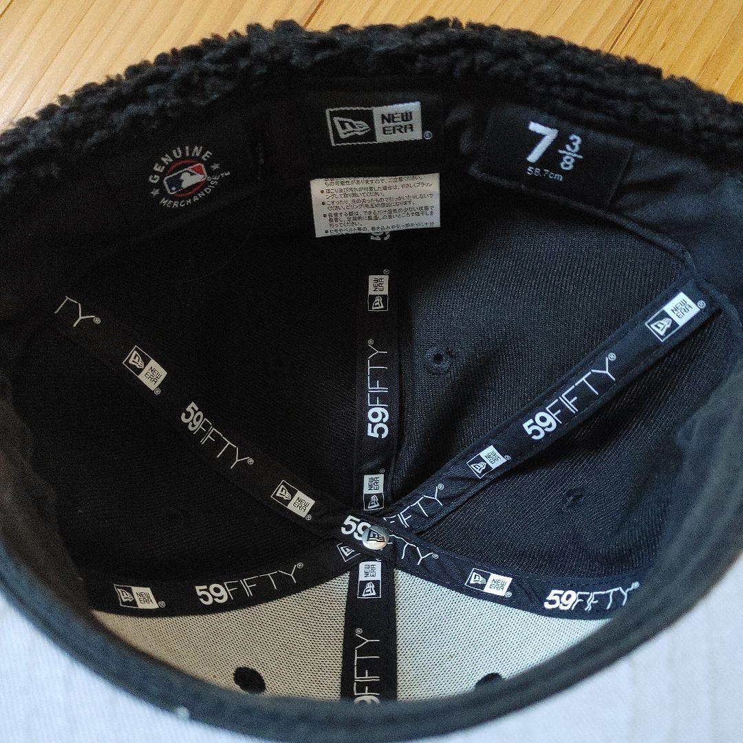 ニューエラ　ドジャース　ボア付きキャップ　ブラック