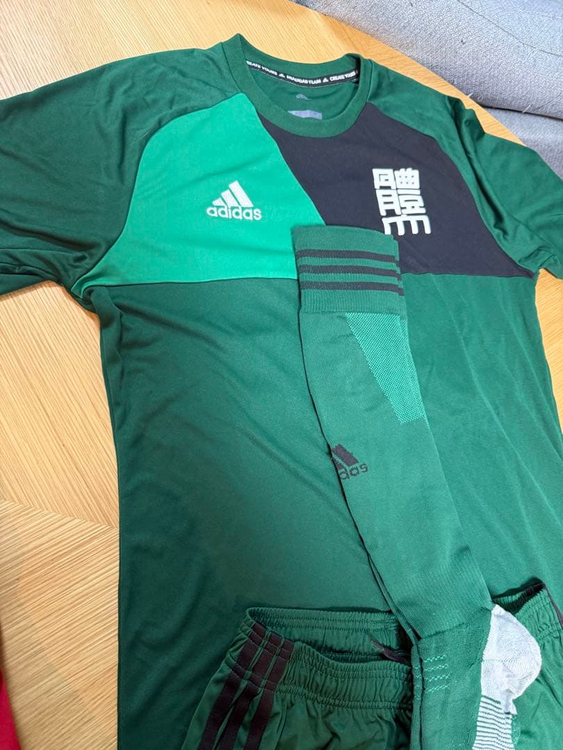 白*）様 日本体育大学サッカー部ユニフォーム3点セット