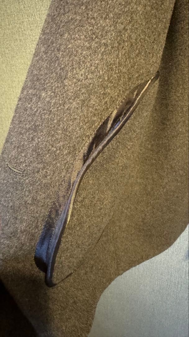 【完売】COS 2025ダブルフェイス ウール スカーフコートグレー XXS