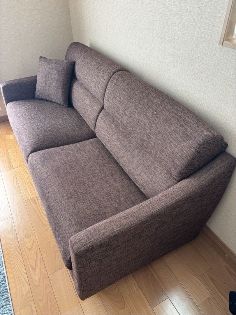 【美品】ニトリ Nポケット 布張り3人掛けソファ クッション付き