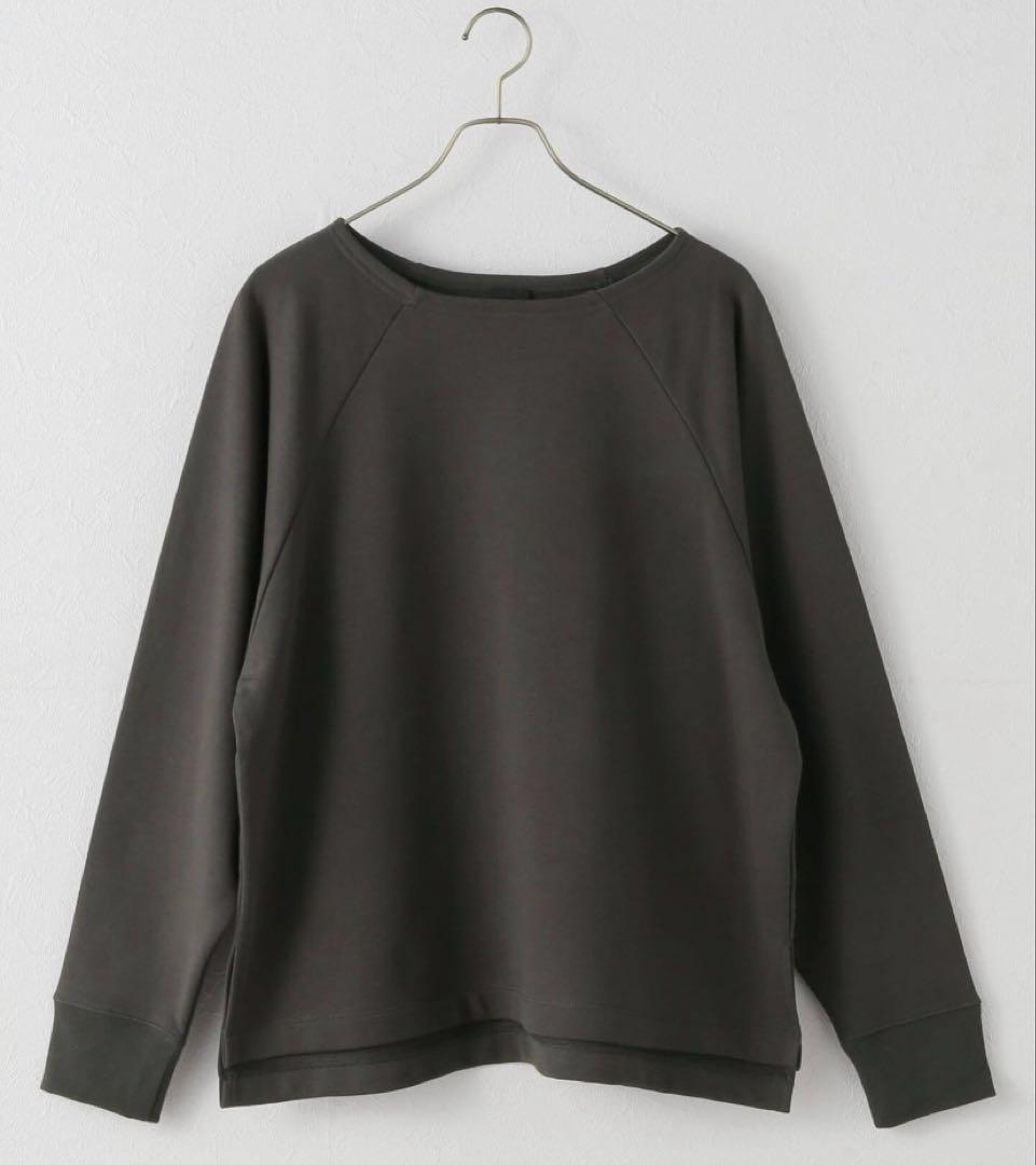 【Spick and Span】ボートネックワイドプルオーバー　グレー