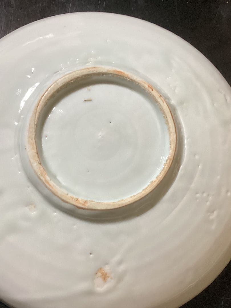 古伊万里染付花文　江戸前期中皿　時代物コレクション品