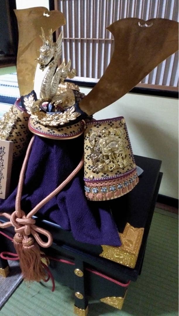 値下げ　兜　五月人形 兜飾り 極上28号 龍玉作