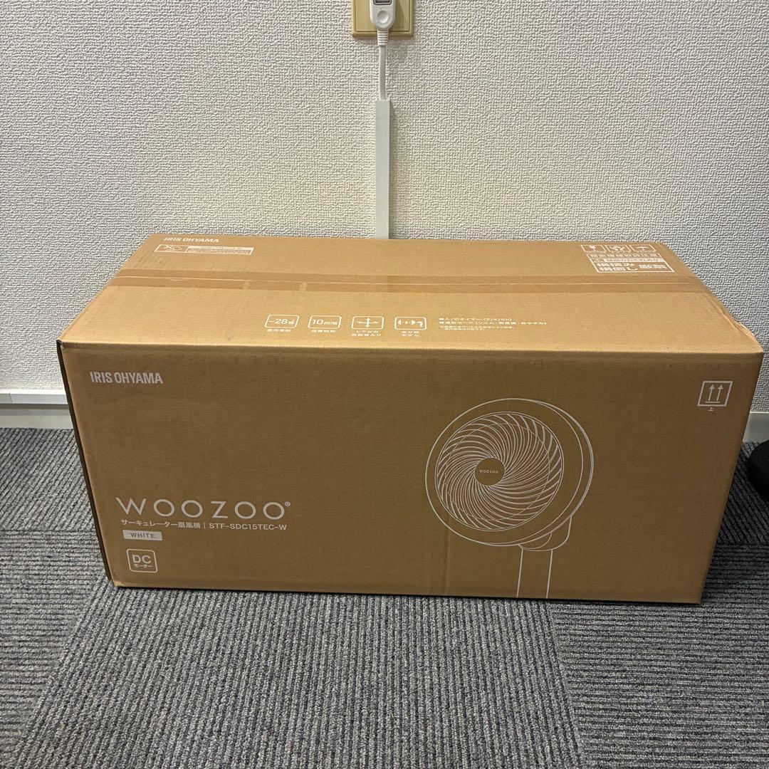 【新品未開封】WOOZOO 扇風機 STF-SDC15TEC-W ホワイト