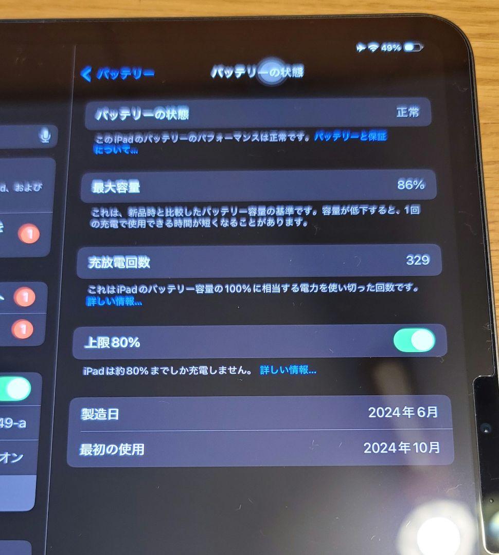 【メモリ16GB】M4 iPad Pro 11インチ 1TB Wi-Fiモデル