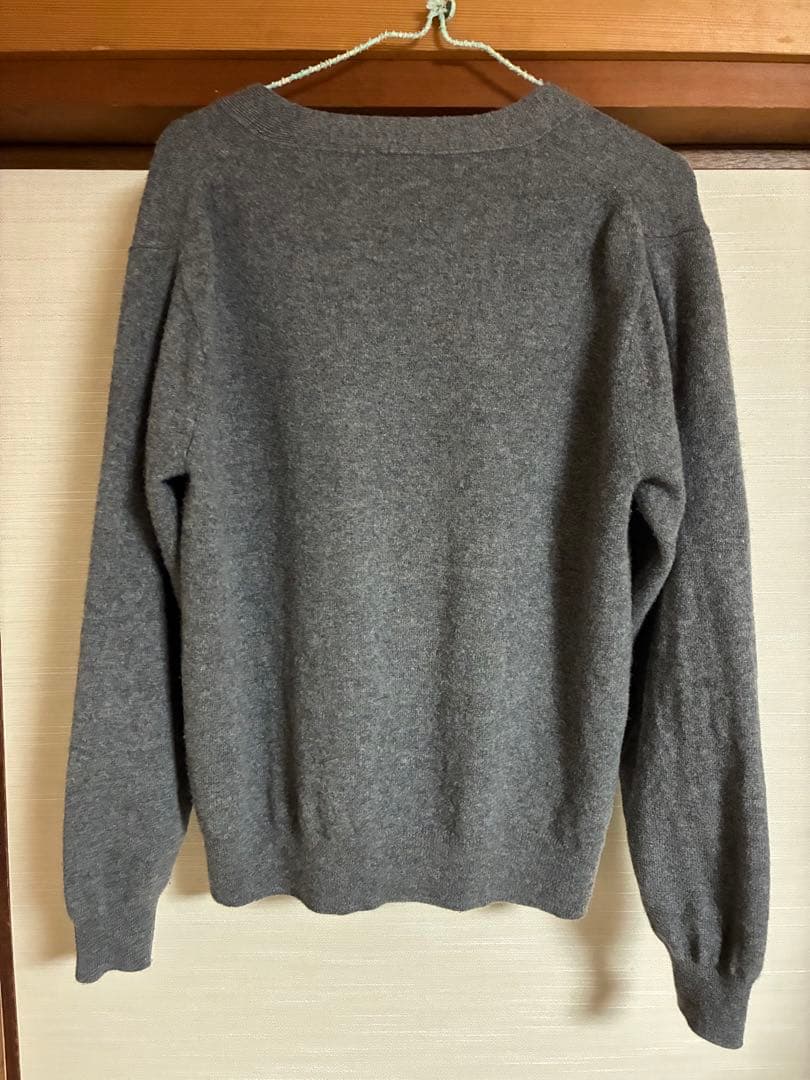 ダントン　ウールVネックカーディガン　美品　38 グレー