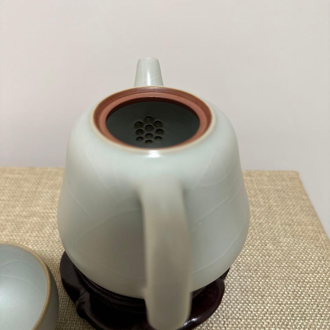 曉芳窯，汝窯，唐木台4点，茶器，中国茶器，台湾，九谷焼，相馬焼，平安，京焼