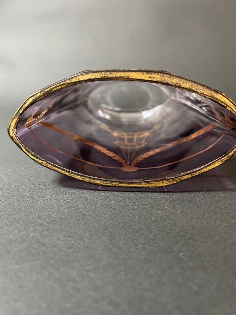 オールドバカラ帝政様式金盛上薔薇ガーランド装飾大壺