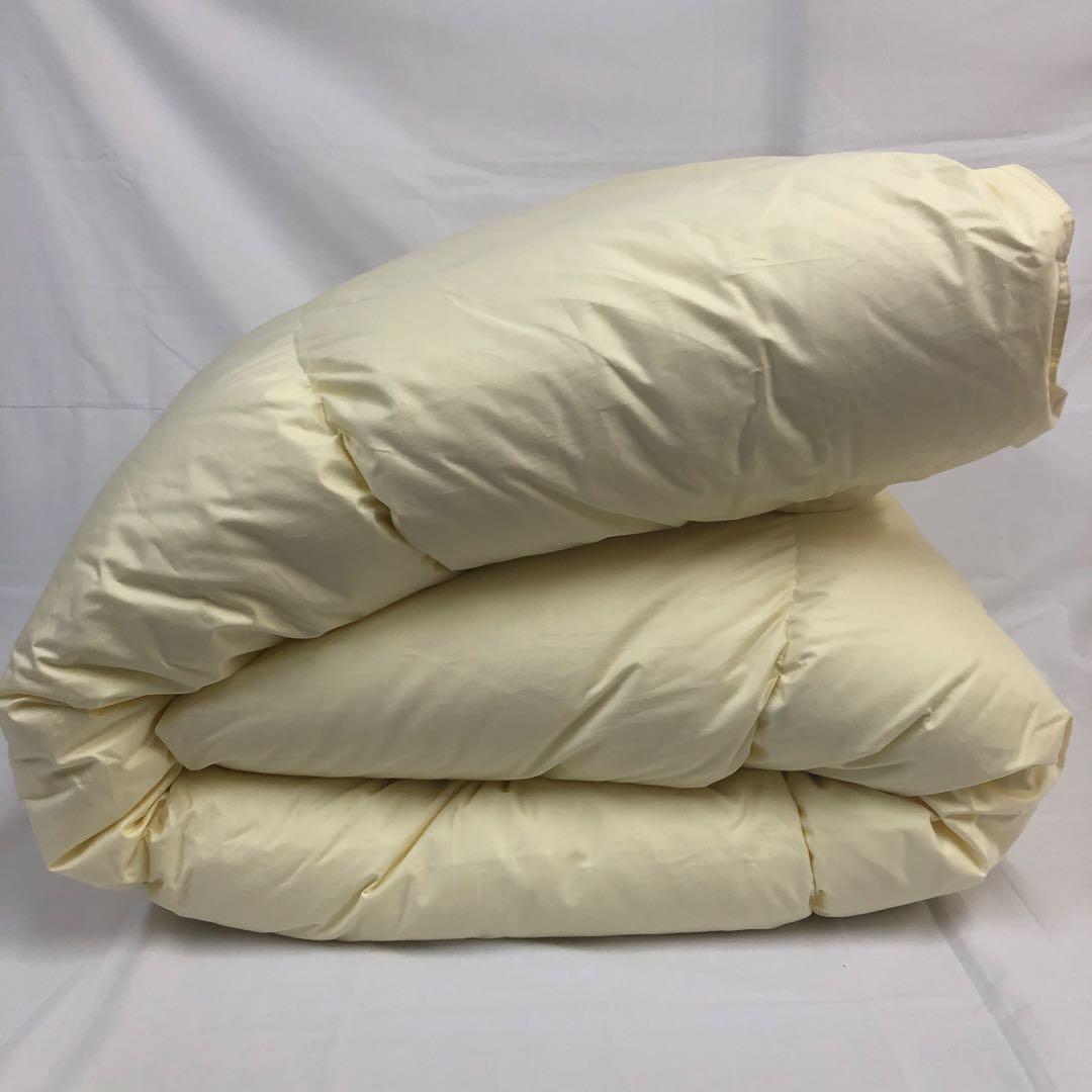 合掛け 羽毛布団 シングル ポーランド産ホワイトマザーグース ロイヤルゴールド