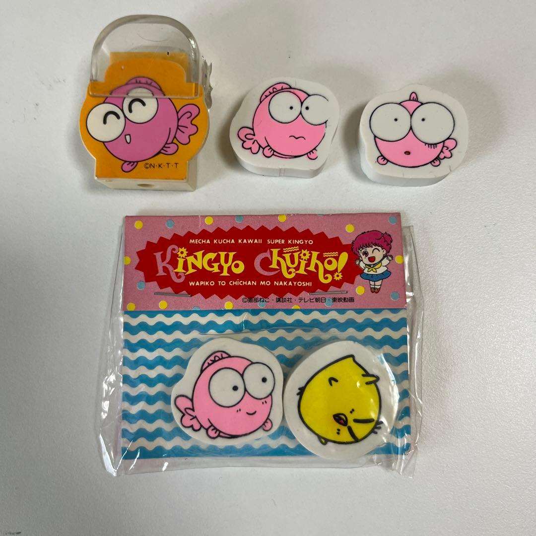 レトロ　消しゴム　スヌーピー ファンシー　ちびまるこ　きんぎょ注意報