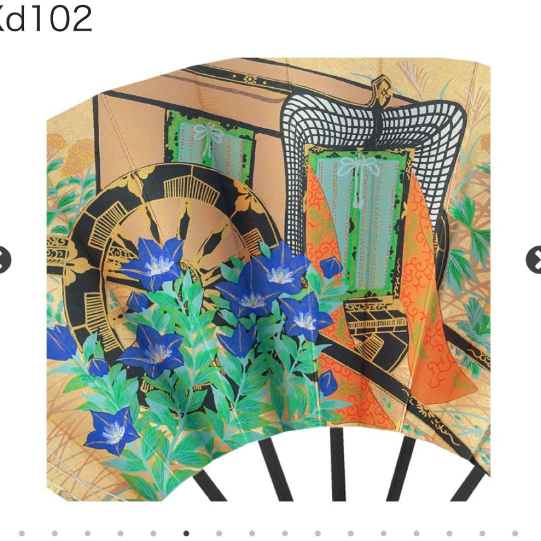 飾り京扇子 舞扇子タイプ 御所車/櫻　伊藤常　京扇子