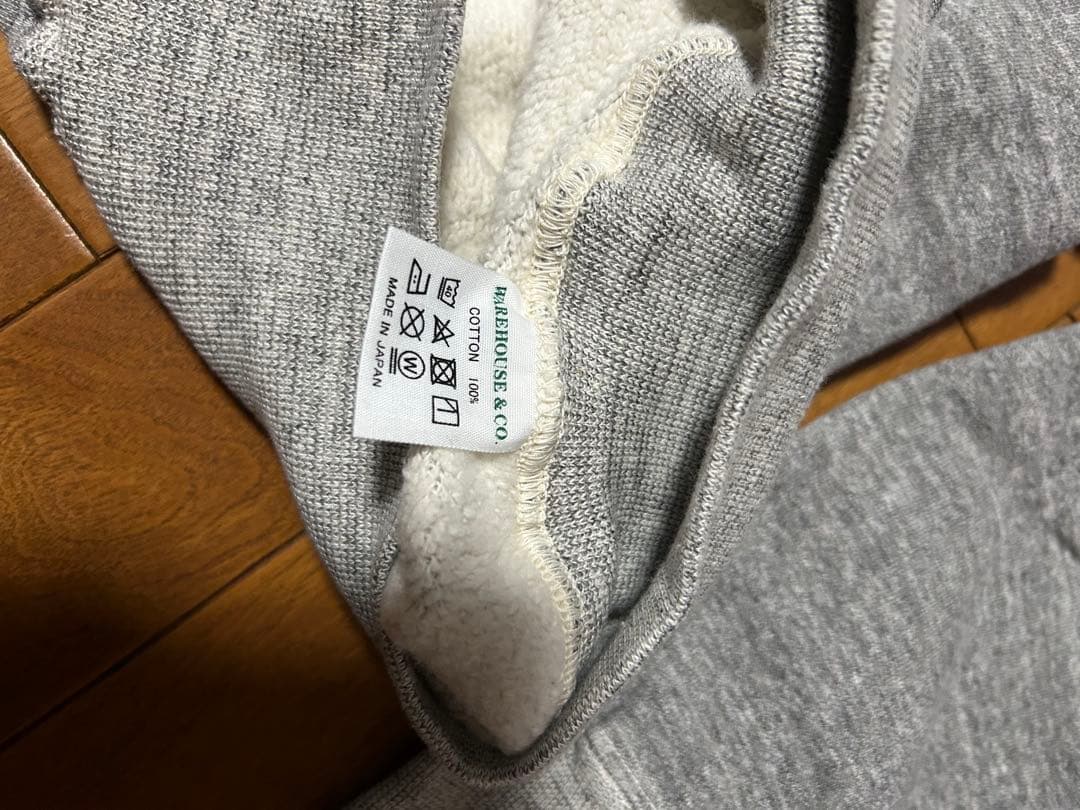 ウエアハウス/ビームスプラス 別注 スウェットクルーネック/ヘザーグレー/42