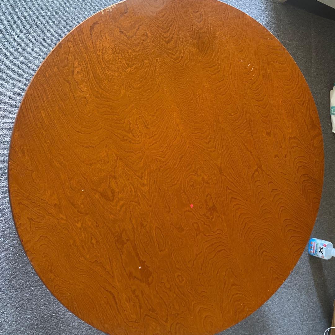 天然木　円形テーブル 約90cm ブラウン