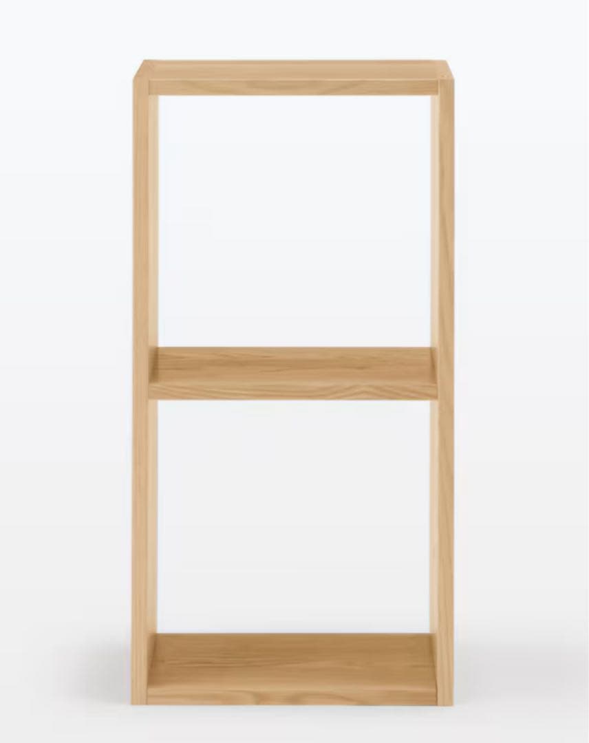 エコメルカリ便に変更 無印良品　スタッキングシェルフ 2段 オーク