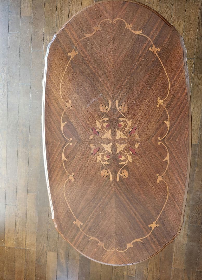 イタリア製　象嵌　センターテーブル　ローテーブル