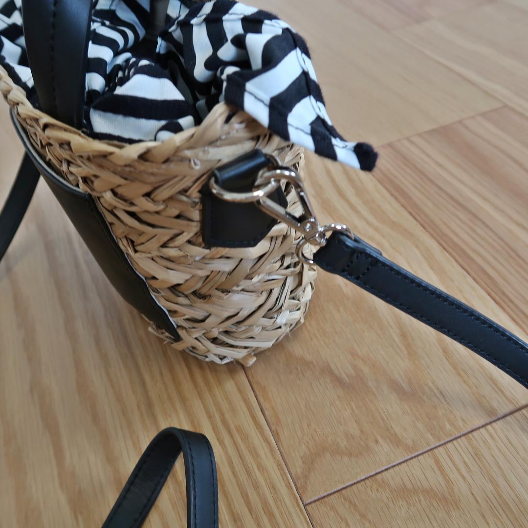 ■ ＊花＊ BLACK BASKET BAG MINI