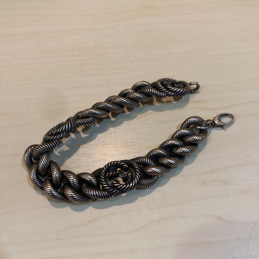 GUCCI グッチ　アラベスクインターロッキングＧ　ツイストブレスレット 925