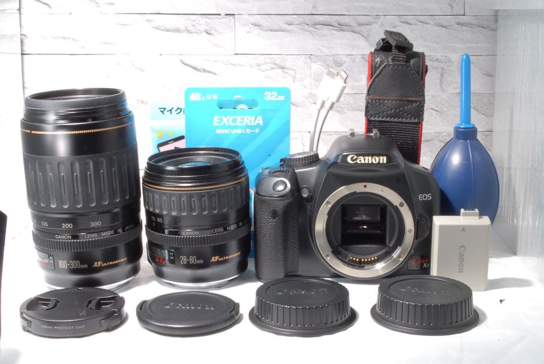 Canon EOS Kiss X2 ダブルレンズキット スマホ転送OK