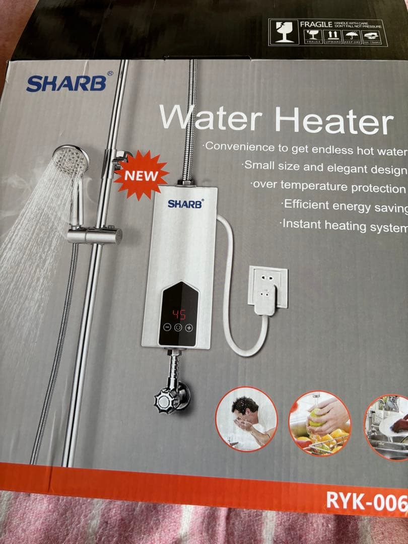 電気給湯器 半額販売 新登場　ガス不要　24時間お湯可能