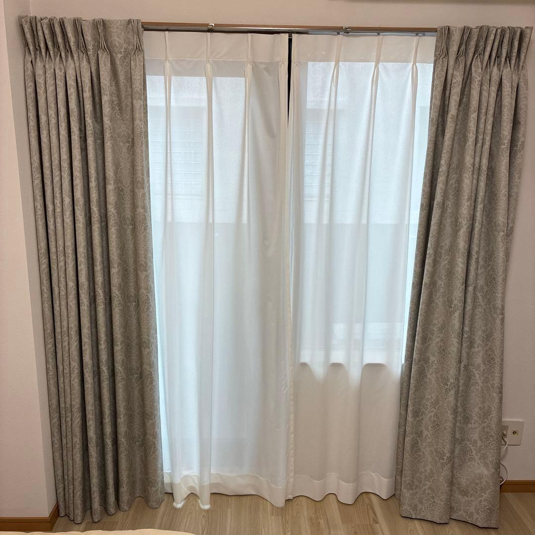 遮光率100%完全1級遮光カーテン「ジーク」 遮像遮熱レースカーテン「ミーヌ」
