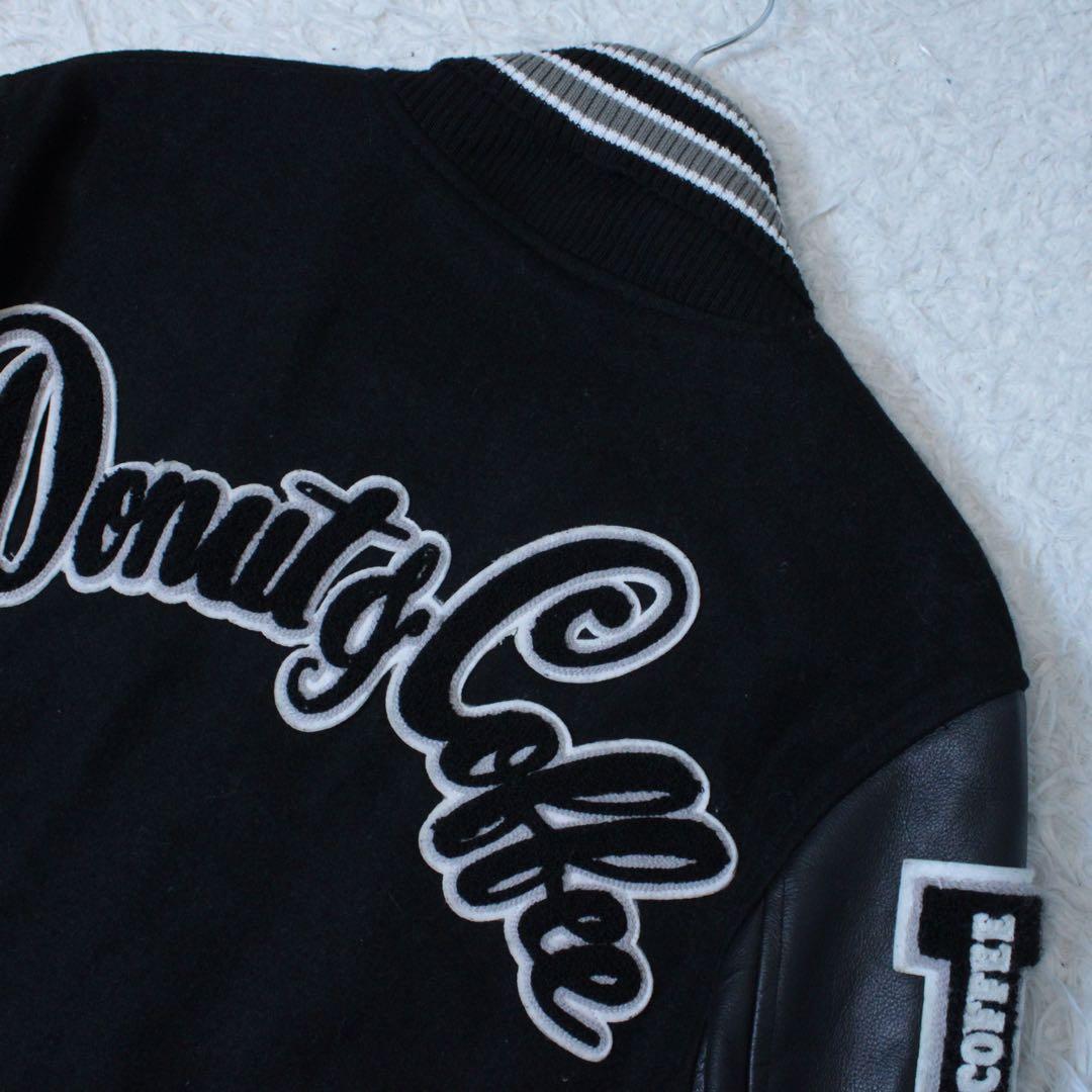 入手困難 00s DONUT & COFFEE フルデコ スタジャン Y2K 黒