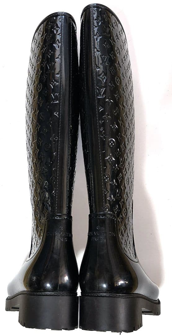 ★美品★ ルイヴィトン モノグラム レインブーツ 長靴 レディース 黒　24cm