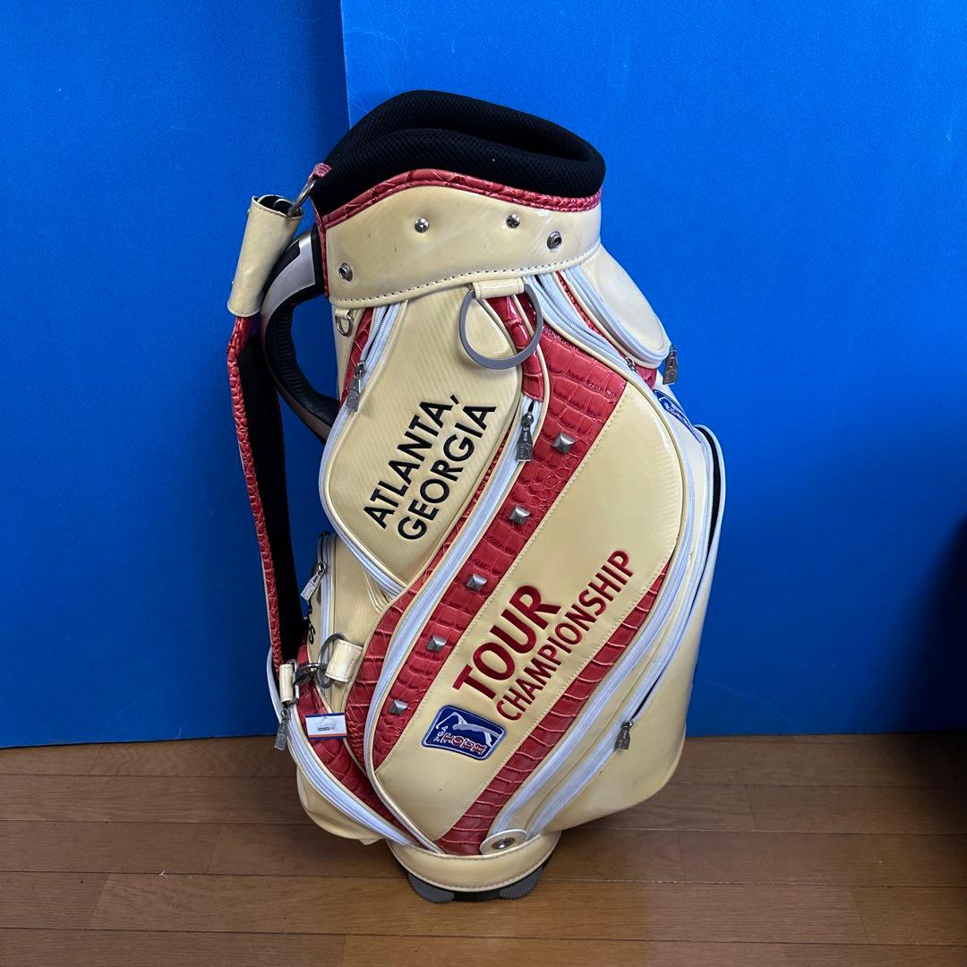 激レア モデル プロ PGATOUR 赤クロコ キャディバッグ 3点式