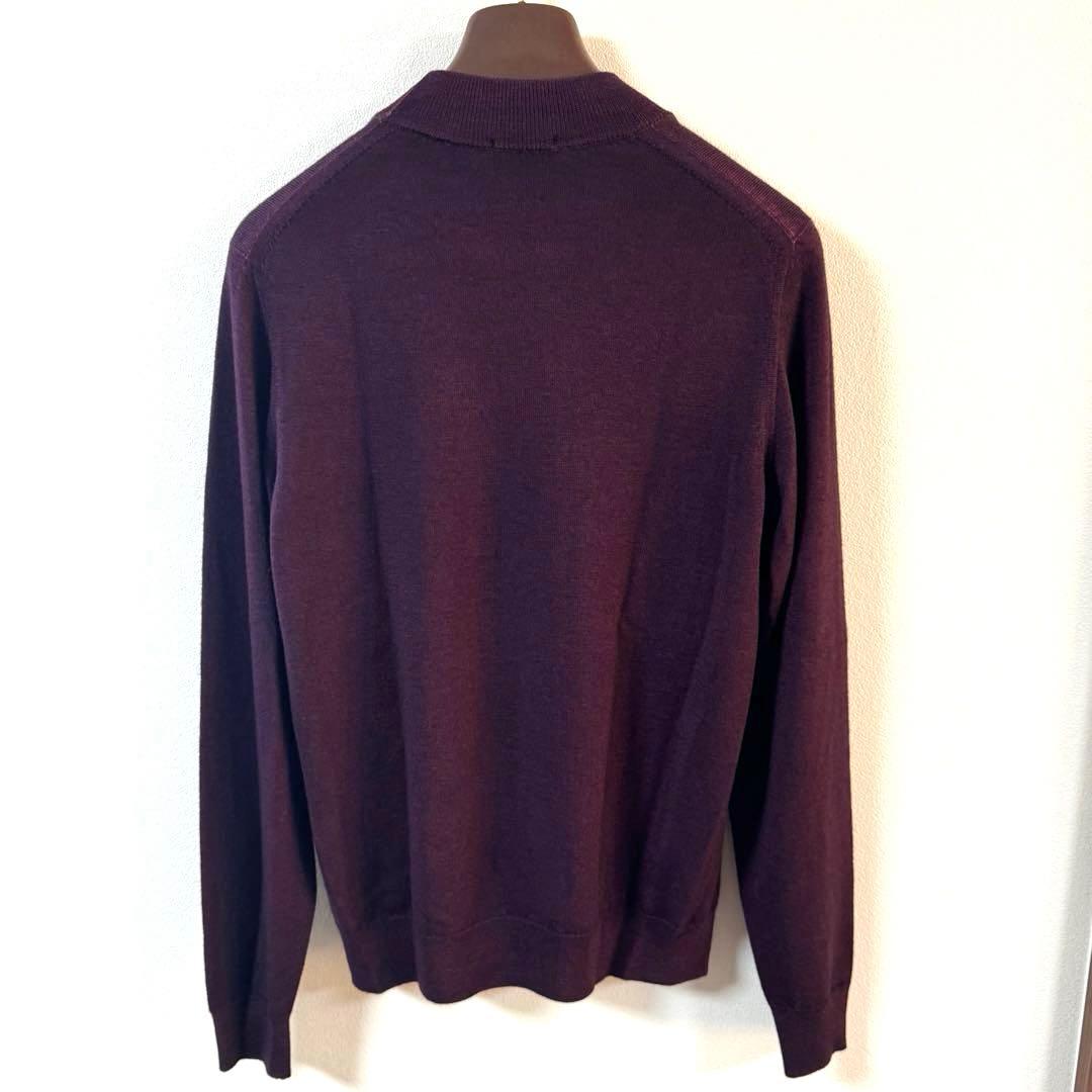まもなくセール終了　ドルモア　モックネック　ニット　ワイン　ボルドー　46