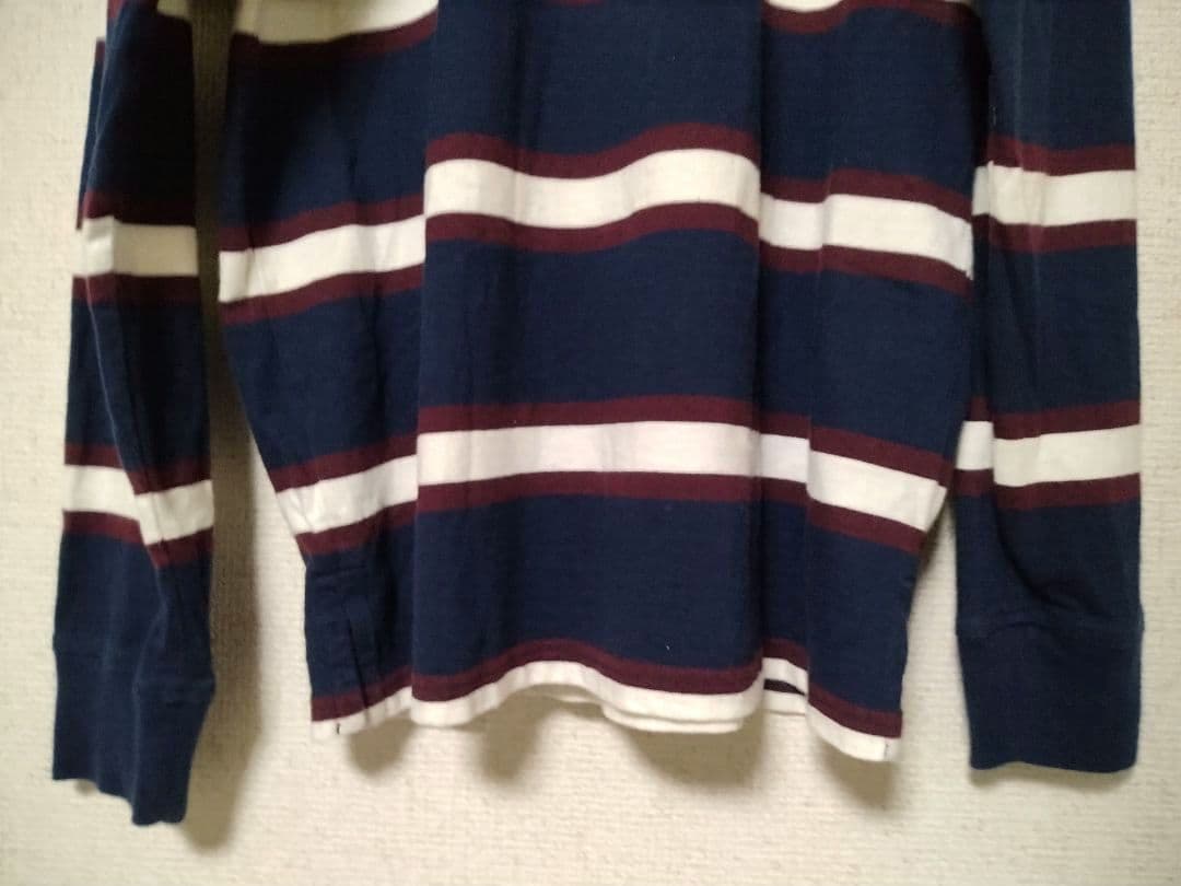 ラルフローレン　XL ラガーシャツ　ビッグポニー　ボーダー　長袖　シャツ　刺繍