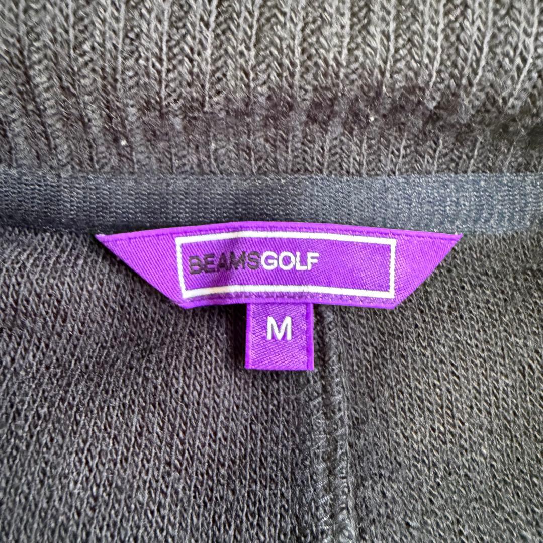 【ビームスゴルフ】美品 ジップジャケット ニット ネイビー Mサイズ メンズ