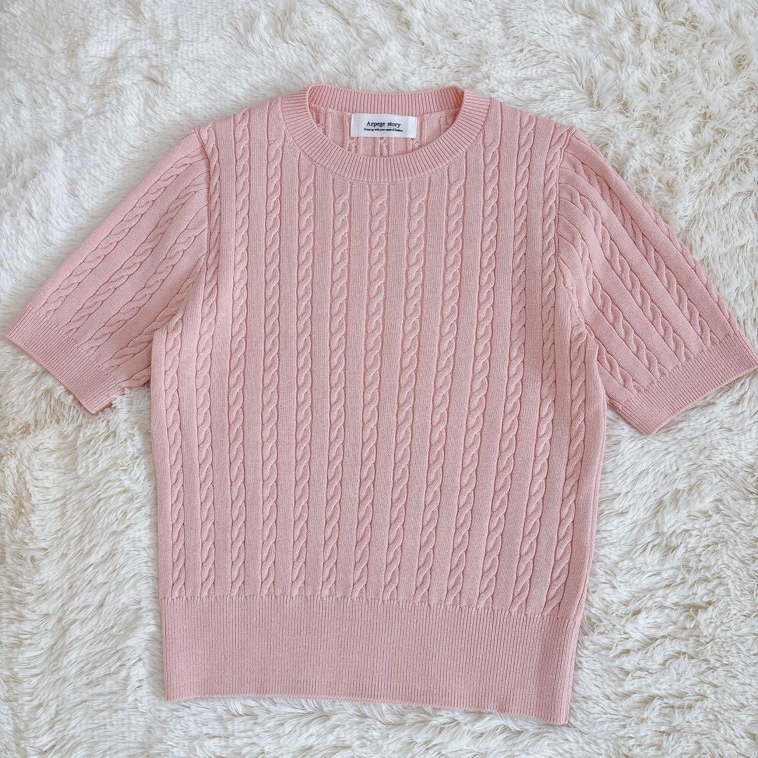 2025年モデル☆Arpege story ケーブルアンサンブル 金ボタン