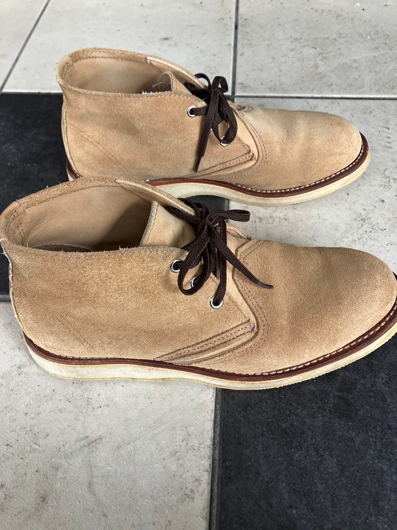レッドウイング　3145 ベージュ スエード チャッカブーツ　27.5