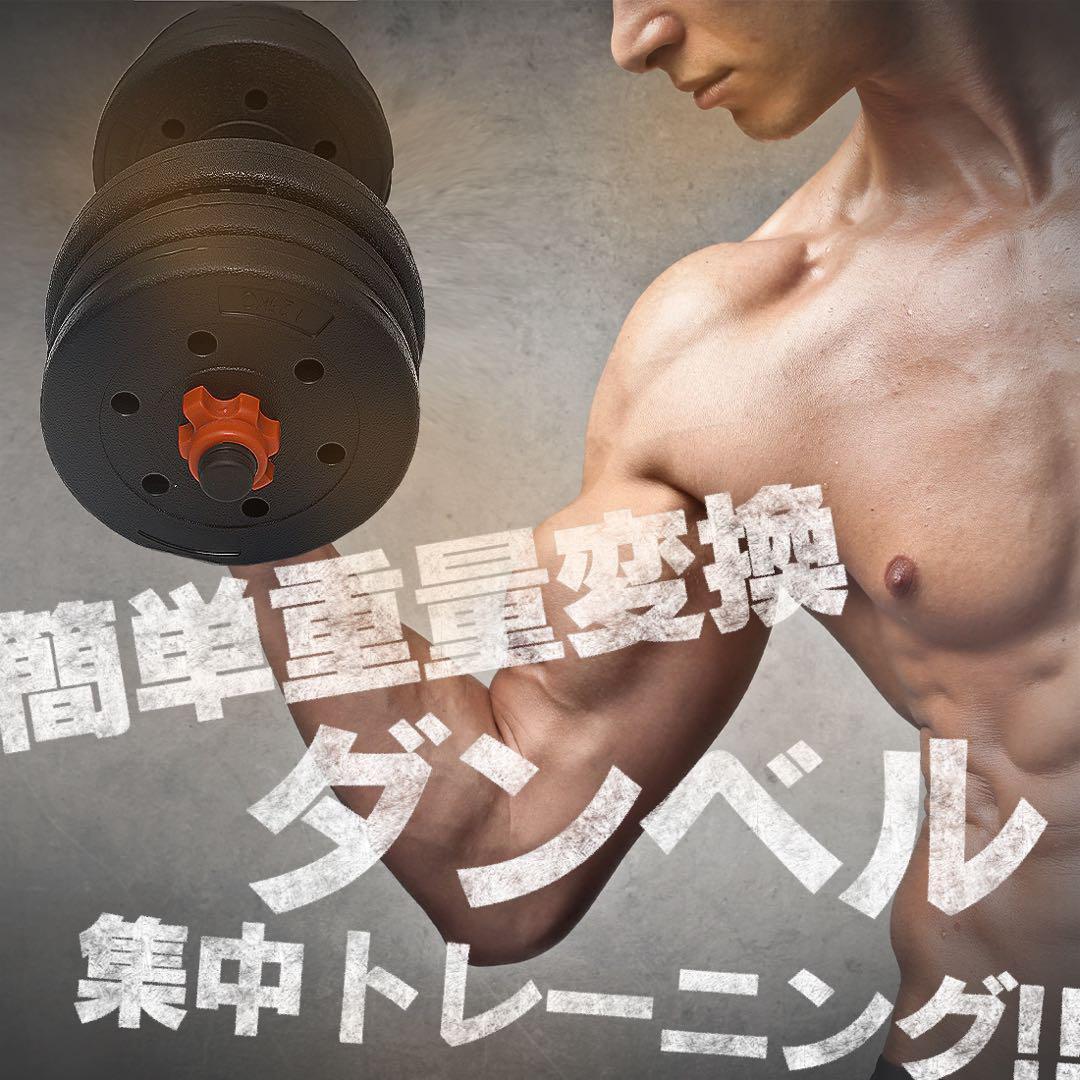 合計50kg／バーベルにもなるダンベル 可変式プレート｜25kg×2個セットA5