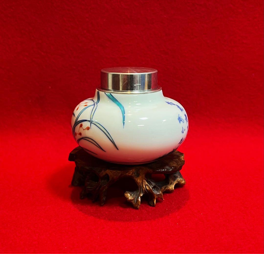 茶道具 鍋島焼 茶入 茶筒 香風君子 煎茶道具 コレクション