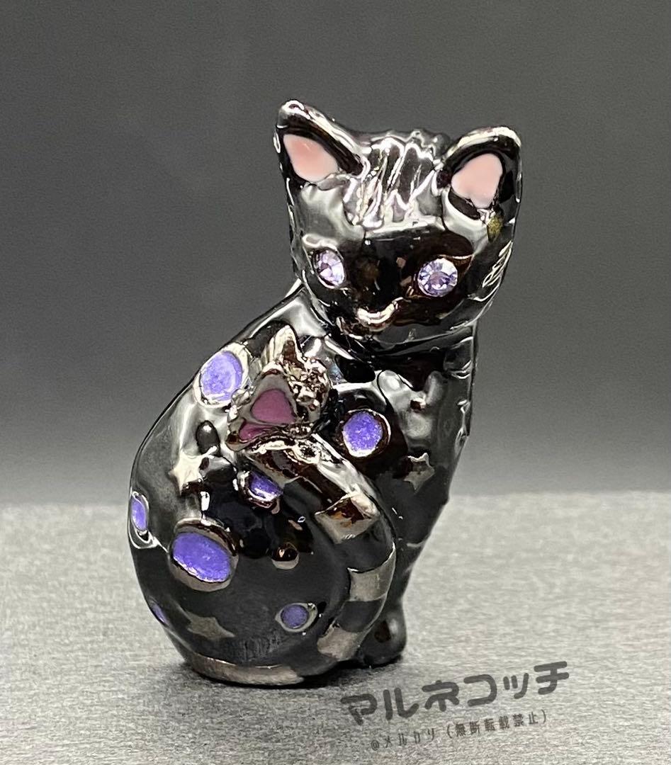 アナスイ　黒猫と蝶々　ブローチ　ベンガル　猫　ネコ　ねこ