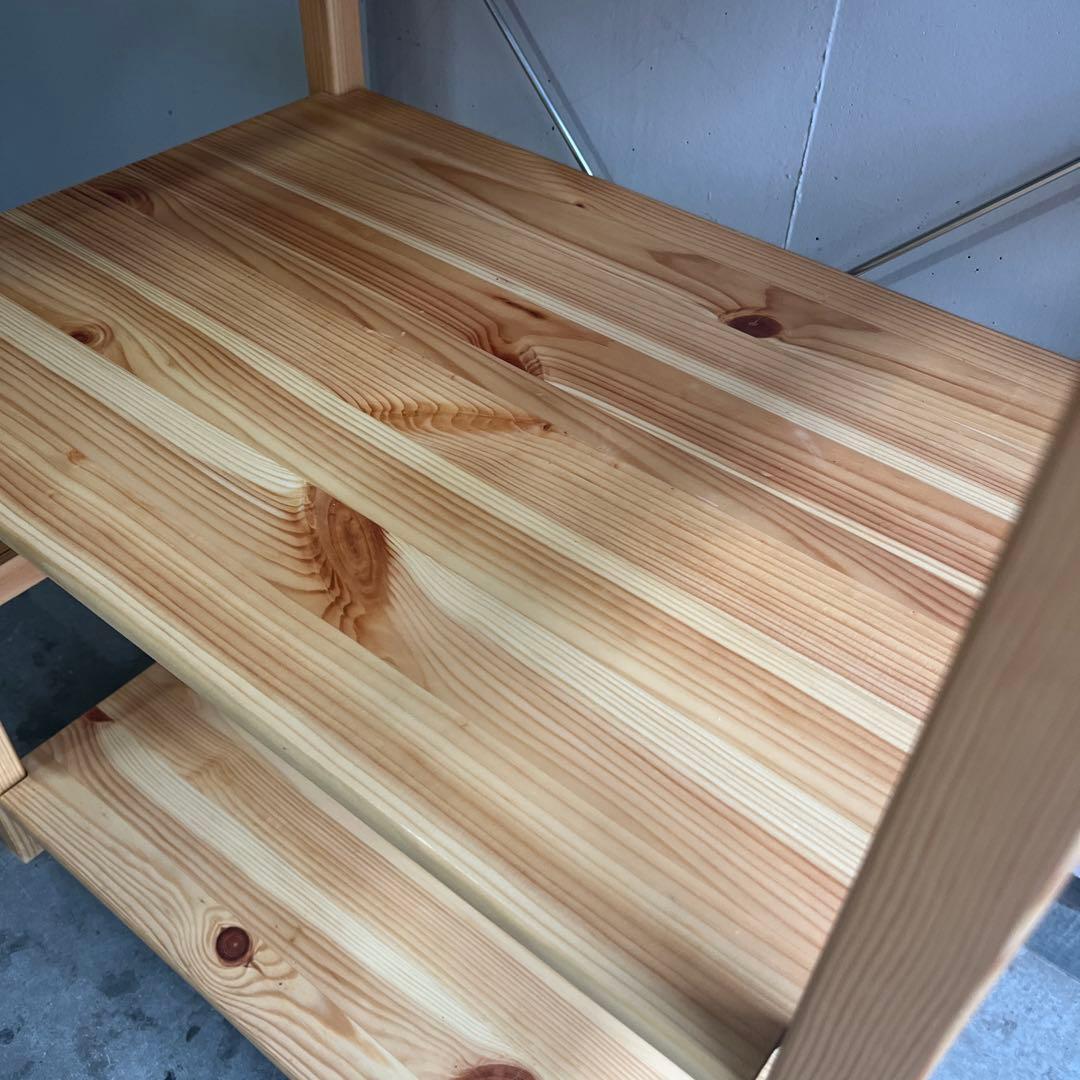 美品★無印 パイン材ユニットシェルフ・５８ｃｍ幅・小