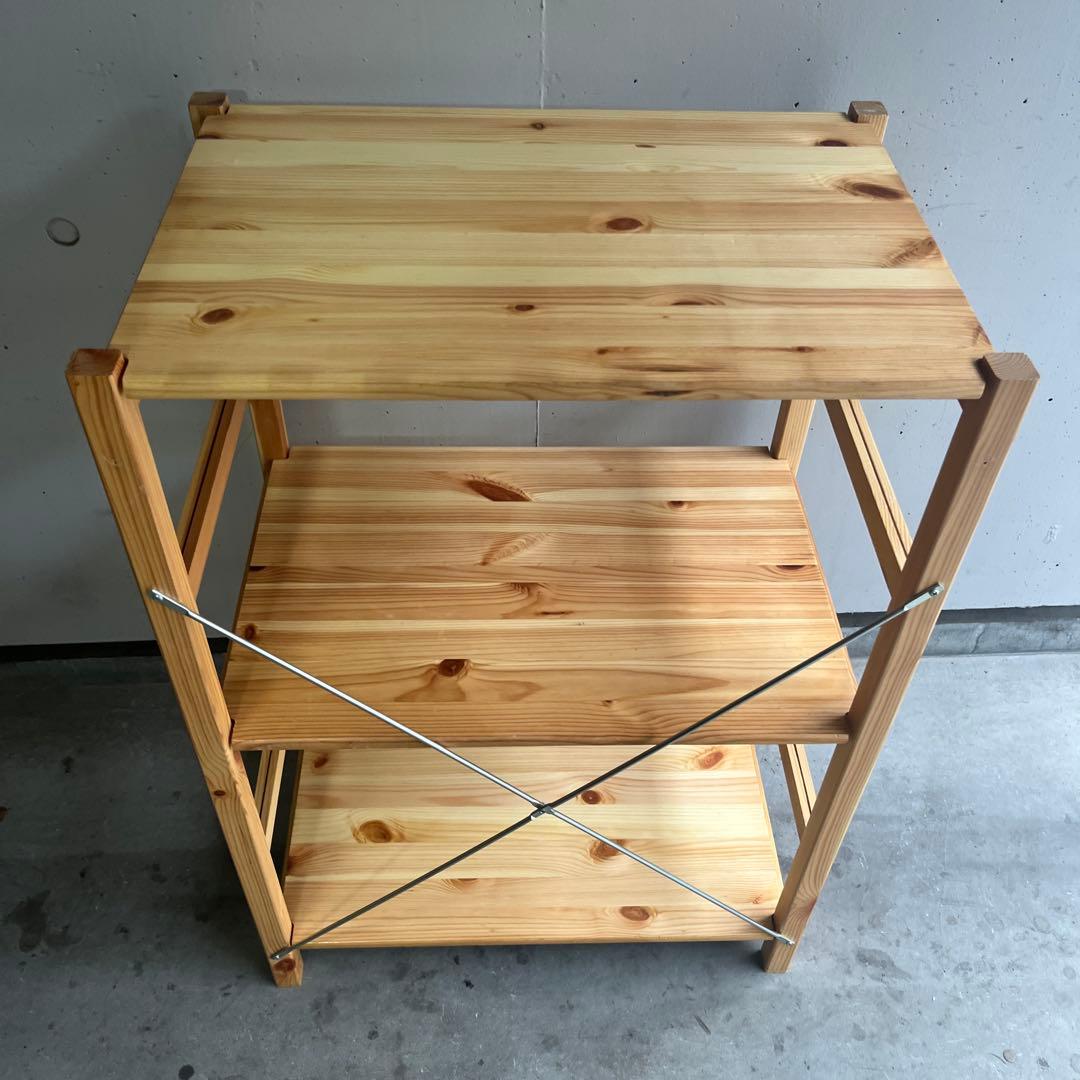 美品★無印 パイン材ユニットシェルフ・５８ｃｍ幅・小