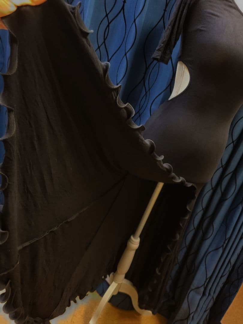 ベリーダンス衣装　黒ロング新品