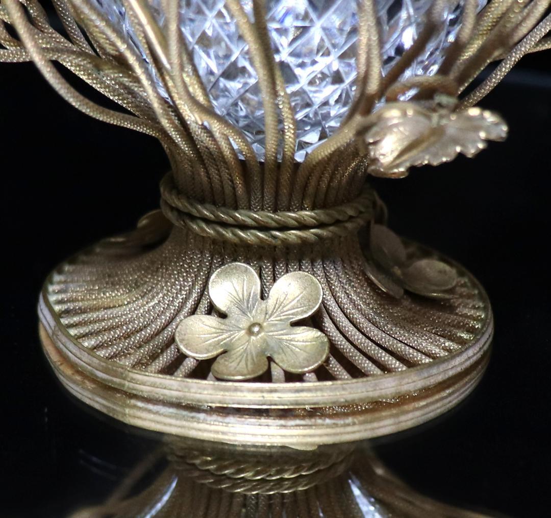 オールド・バカラ 博物館級 ブロンズ装飾 小物入れ ディアマン ビゾー 花瓶