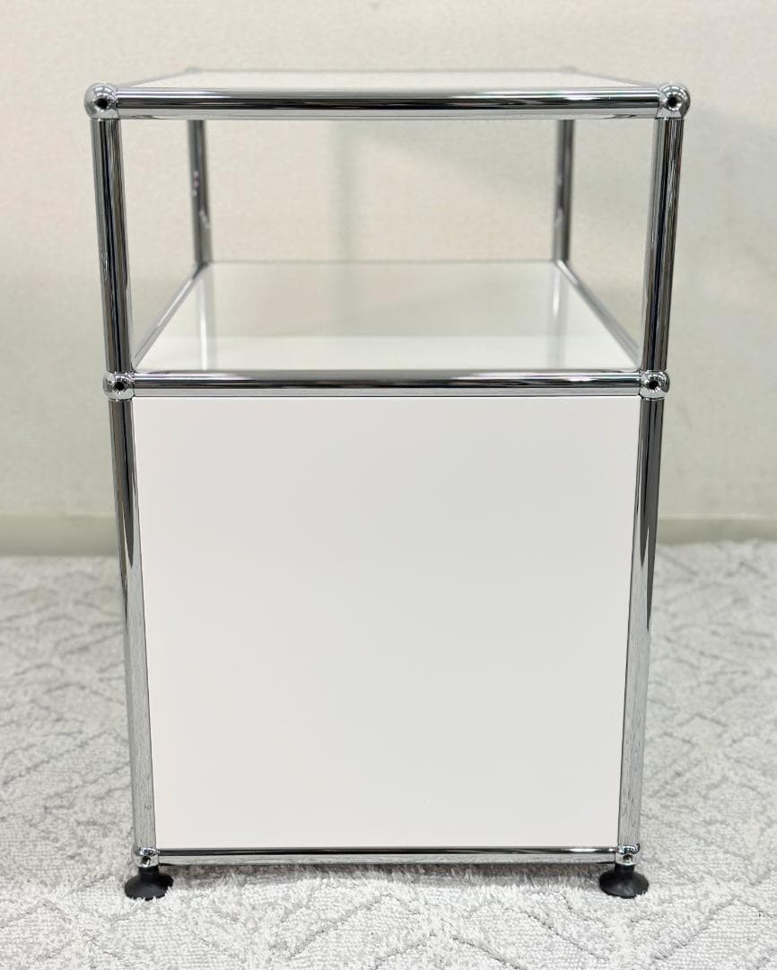 ほぼ未使用品■USMハラー■ローボード　ミニキャビネット　1列2段　ホワイト