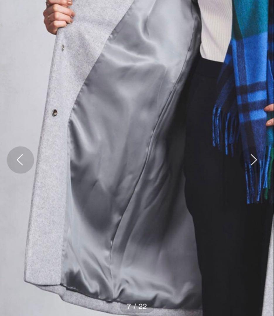 【値下げ】UNITED ARROWS ノーカラーベルスリーブコート　38サイズ