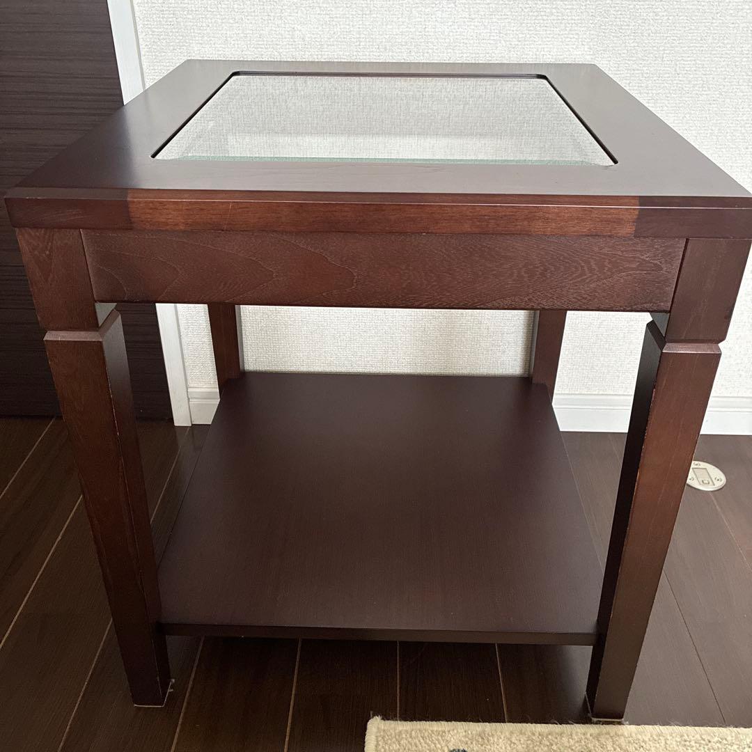 マルニ木工　maruni　ネストテーブル　ガラスサイドテーブル